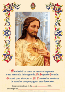 Lámina del Sagrado Corazón